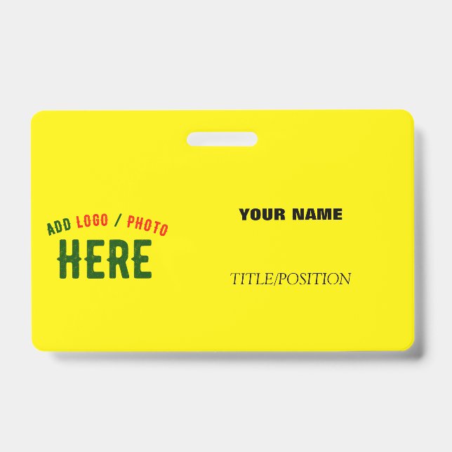 STYLISH MODERN CUSTOM BRIGHT YELLOW VERIFIED BRAND BADGE (Front)