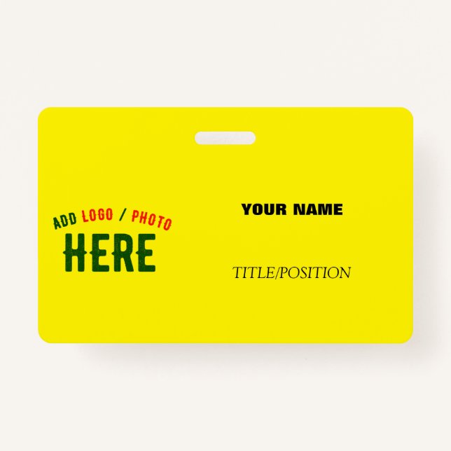 STYLISH MODERN CUSTOM BRIGHT YELLOW VERIFIED BRAND BADGE (Front)