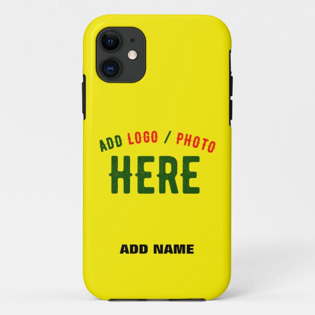 STYLISH MODERN CUSTOM BRIGHT YELLOW VERIFIED BRAND Case-Mate iPhone CASE (Back)