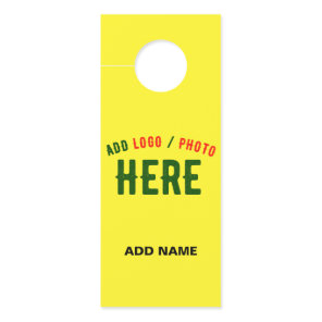STYLISH MODERN CUSTOM BRIGHT YELLOW VERIFIED BRAND DOOR HANGER