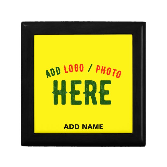 STYLISH MODERN CUSTOM BRIGHT YELLOW VERIFIED BRAND GIFT BOX (Front)
