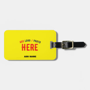STYLISH MODERN CUSTOM BRIGHT YELLOW VERIFIED BRAND LUGGAGE TAG