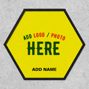 STYLISH MODERN CUSTOM BRIGHT YELLOW VERIFIED BRAND PATCH