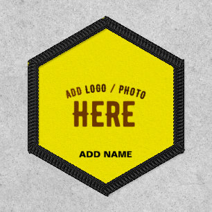STYLISH MODERN CUSTOM BRIGHT YELLOW VERIFIED BRAND PATCH