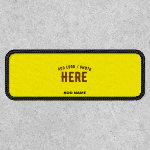 STYLISH MODERN CUSTOM BRIGHT YELLOW VERIFIED BRAND PATCH