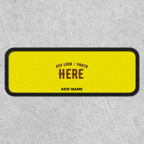 STYLISH MODERN CUSTOM BRIGHT YELLOW VERIFIED BRAND PATCH