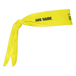 STYLISH MODERN CUSTOM BRIGHT YELLOW VERIFIED BRAND TIE HEADBAND