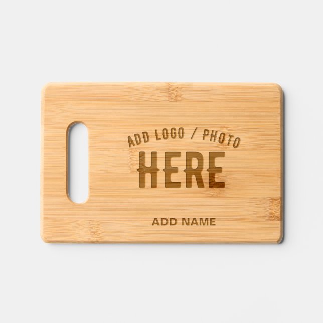 STYLISH MODERN CUSTOM BROWN VERIFIED BRAND ETCHED ENGRAVED CUTTING BOARD (Front)