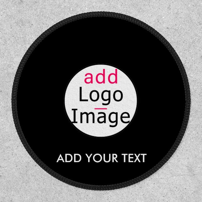 Stylish Modern Custom Business Chic Brand Black Patch (Front)