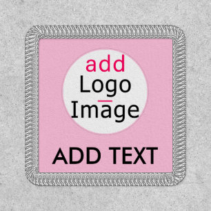 Stylish Modern Custom Business Chic Brand Pink Patch
