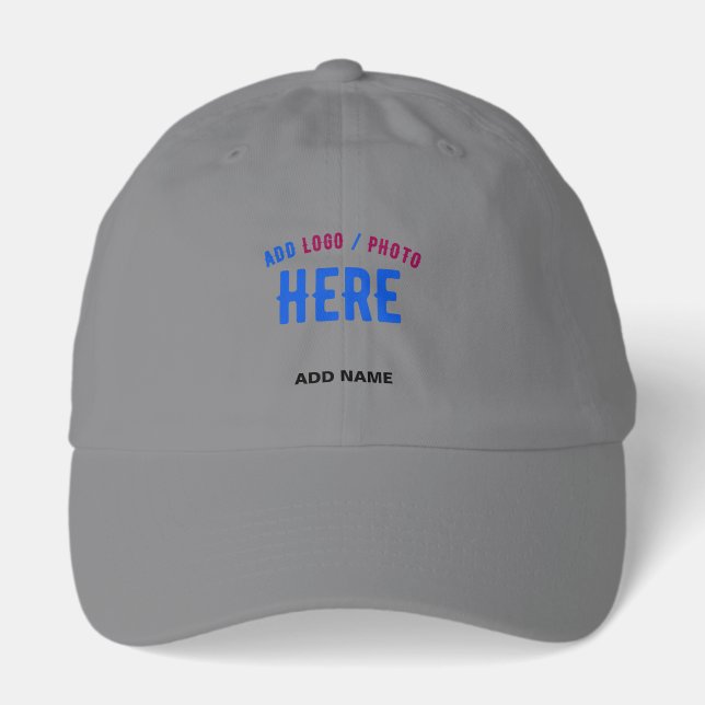 STYLISH MODERN CUSTOM CHARCOAL VERIFIED BRANDED HAT (Front)