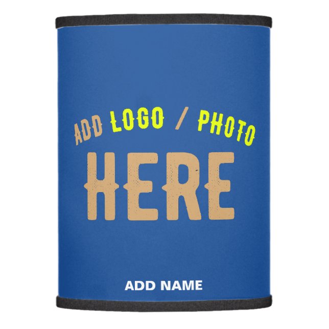 STYLISH MODERN CUSTOM COBALT BLUE VERIFIED BRAND LAMP SHADE (Front)