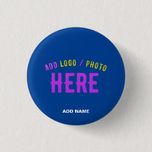 STYLISH MODERN CUSTOM COBALT BLUE VERIFIED BRANDED BUTTON