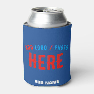 STYLISH MODERN CUSTOM COBALT BLUE VERIFIED BRANDED CAN COOLER