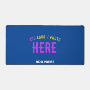 STYLISH MODERN CUSTOM COBALT BLUE VERIFIED BRANDED DESK MAT