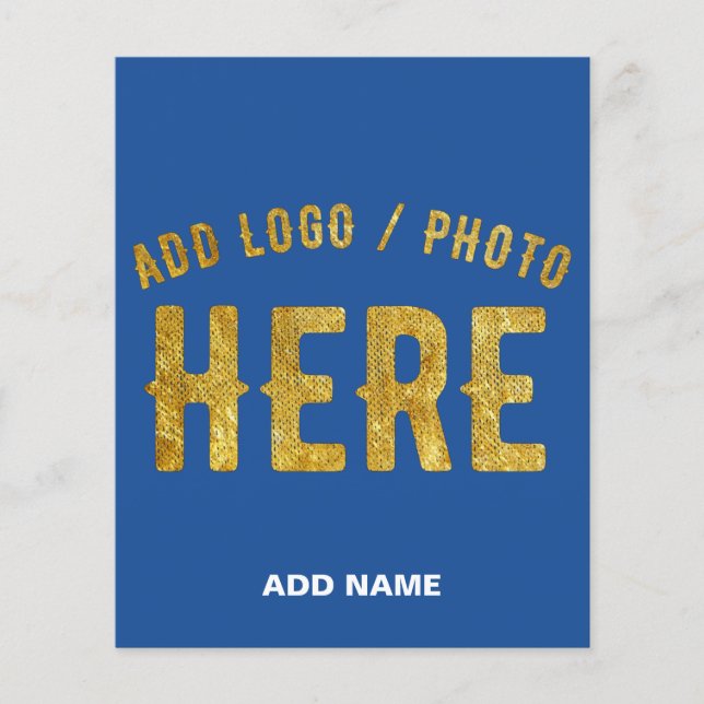 STYLISH MODERN CUSTOM COBALT BLUE VERIFIED BRANDED FLYER (Front)