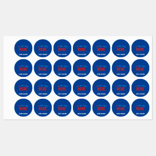 STYLISH MODERN CUSTOM COBALT BLUE VERIFIED BRANDED KIDS' LABELS