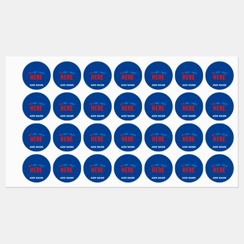 STYLISH MODERN CUSTOM COBALT BLUE VERIFIED BRANDED KIDS LABELS