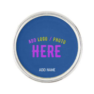 STYLISH MODERN CUSTOM COBALT BLUE VERIFIED BRANDED LAPEL PIN