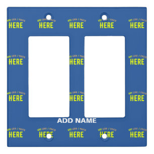 STYLISH MODERN CUSTOM COBALT BLUE VERIFIED BRANDED LIGHT SWITCH COVER