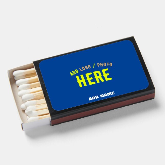 STYLISH MODERN CUSTOM COBALT BLUE VERIFIED BRANDED MATCHBOXES (Front Open)