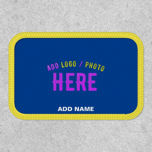 STYLISH MODERN CUSTOM COBALT BLUE VERIFIED BRANDED PATCH (Front)