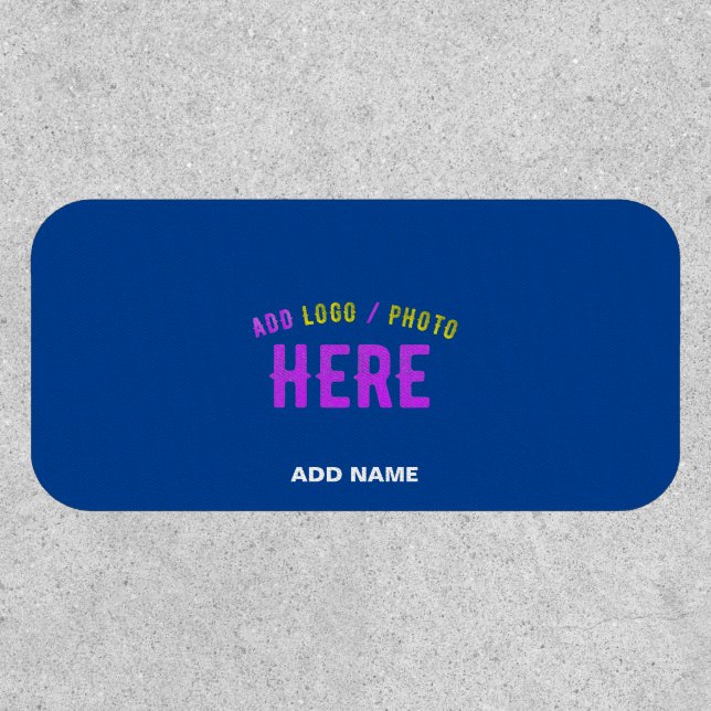 STYLISH MODERN CUSTOM COBALT BLUE VERIFIED BRANDED PATCH (Front)