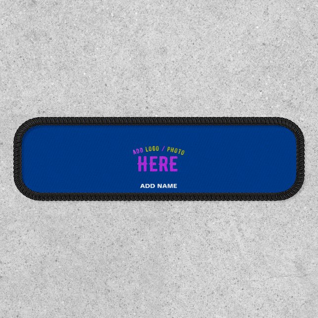 STYLISH MODERN CUSTOM COBALT BLUE VERIFIED BRANDED PATCH (Front)