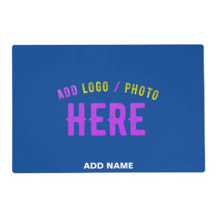 STYLISH MODERN CUSTOM COBALT BLUE VERIFIED BRANDED PLACEMAT