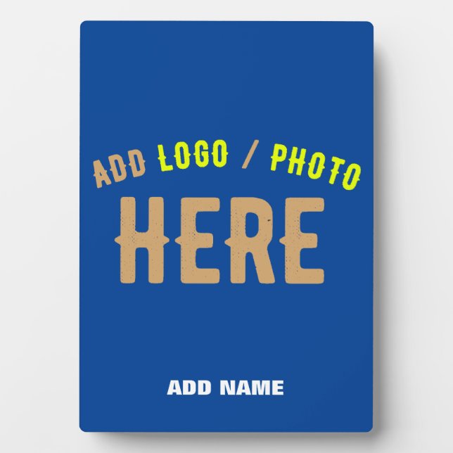 STYLISH MODERN CUSTOM COBALT BLUE VERIFIED BRANDED PLAQUE (Front)