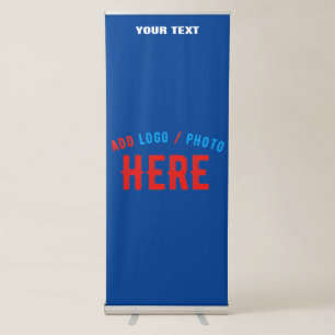 STYLISH MODERN CUSTOM COBALT BLUE VERIFIED BRANDED RETRACTABLE BANNER