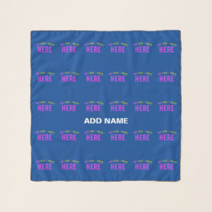 STYLISH MODERN CUSTOM COBALT BLUE VERIFIED BRANDED SCARF