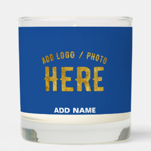 STYLISH MODERN CUSTOM COBALT BLUE VERIFIED BRANDED SCENTED CANDLE