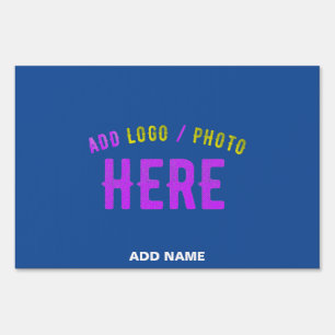 STYLISH MODERN CUSTOM COBALT BLUE VERIFIED BRANDED SIGN