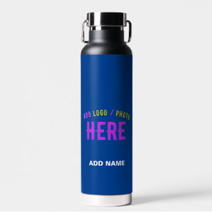 STYLISH MODERN CUSTOM COBALT BLUE VERIFIED BRANDED WATER BOTTLE