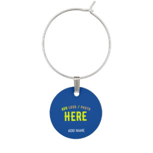 STYLISH MODERN CUSTOM COBALT BLUE VERIFIED BRANDED WINE CHARM