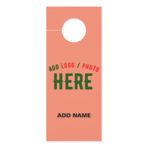STYLISH MODERN CUSTOM CORAL ORANGE VERIFIED BRAND DOOR HANGER