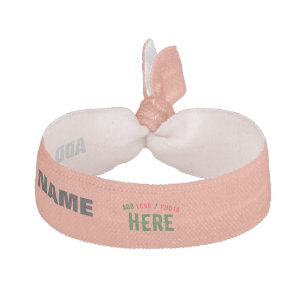 STYLISH MODERN CUSTOM CORAL ORANGE VERIFIED BRAND ELASTIC HAIR TIE
