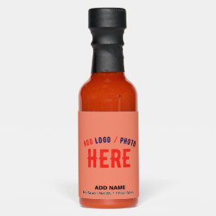 STYLISH MODERN CUSTOM CORAL ORANGE VERIFIED BRAND HOT SAUCES