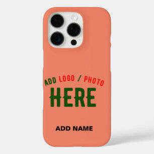 STYLISH MODERN CUSTOM CORAL ORANGE VERIFIED BRANDE iPhone 16 PRO CASE