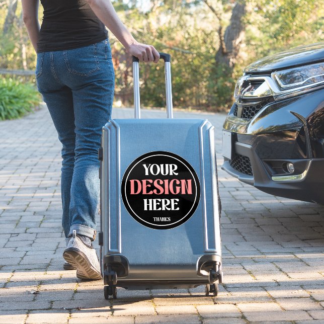 Stylish & Modern Custom Creations Verified  Sticker (Suitcase Insitu)