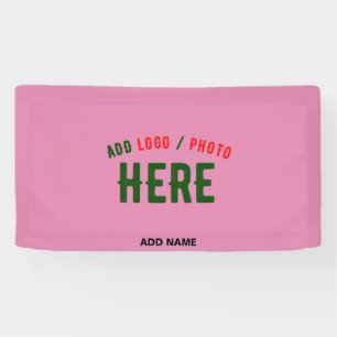 STYLISH MODERN CUSTOM CUTE HOT PINK VERIFIED BRAND BANNER