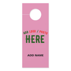 STYLISH MODERN CUSTOM CUTE HOT PINK VERIFIED BRAND DOOR HANGER