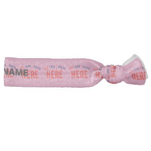 STYLISH MODERN CUSTOM CUTE HOT PINK VERIFIED BRAND ELASTIC HAIR TIE