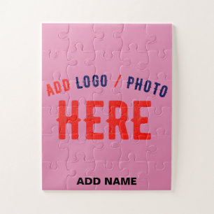 STYLISH MODERN CUSTOM CUTE HOT PINK VERIFIED BRAND JIGSAW PUZZLE