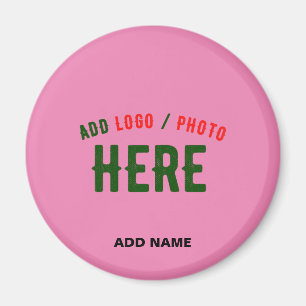 STYLISH MODERN CUSTOM CUTE HOT PINK VERIFIED BRAND MAGNET