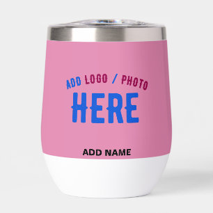 STYLISH MODERN CUSTOM CUTE HOT PINK VERIFIED BRAND THERMAL WINE TUMBLER