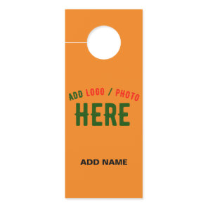 STYLISH MODERN CUSTOM DARK ORANGE VERIFIED BRANDED DOOR HANGER