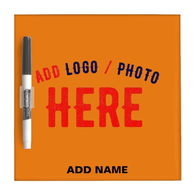 STYLISH MODERN CUSTOM DARK ORANGE VERIFIED BRANDED DRY ERASE BOARD (Front)