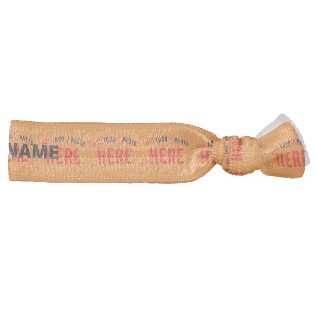 STYLISH MODERN CUSTOM DARK ORANGE VERIFIED BRANDED ELASTIC HAIR TIE (Right)